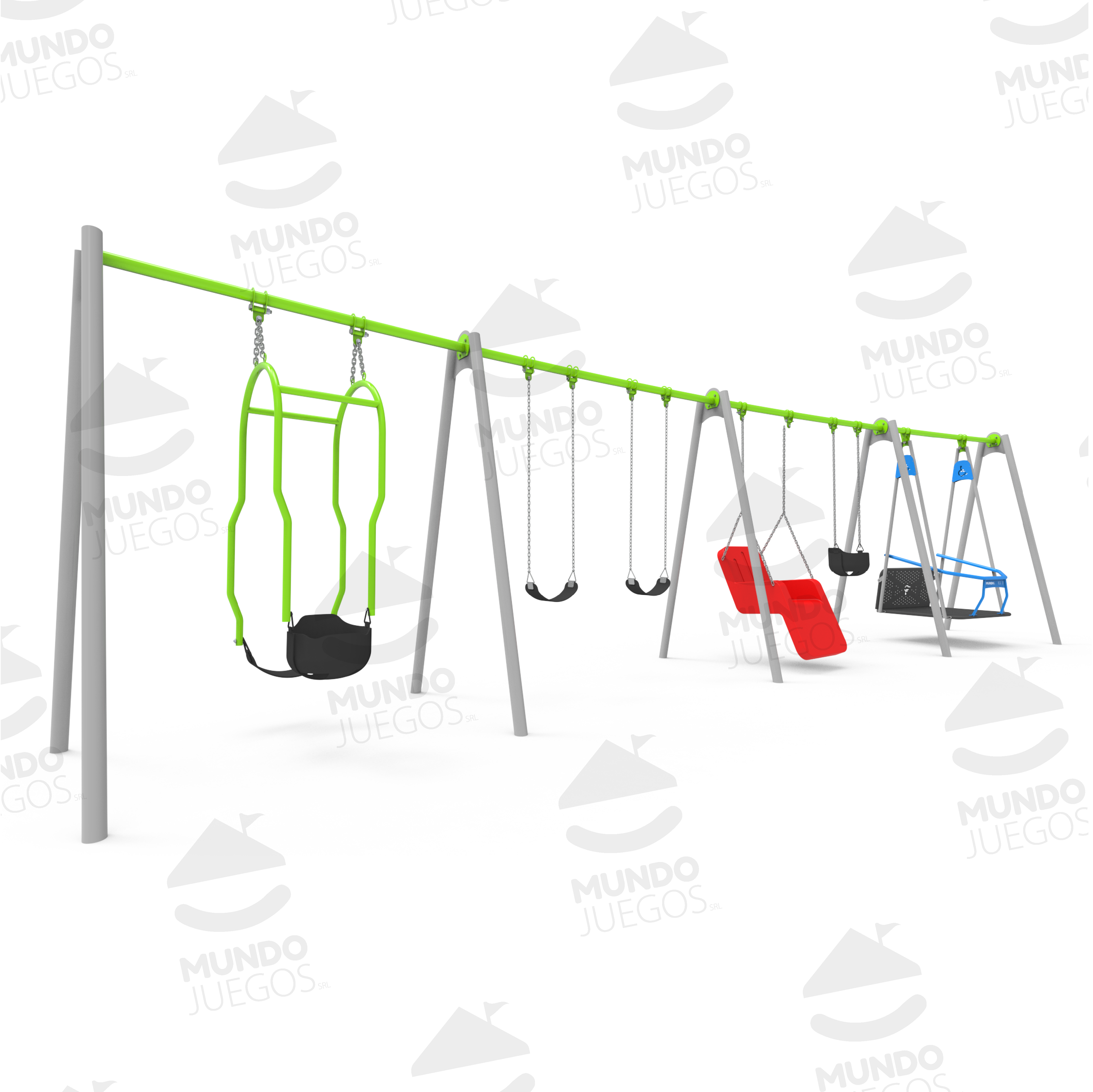 Ordenar Mobiliario JI09.6 - HAMACA 4 MÓDULOS  INCLUSIVA